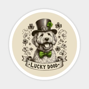 Lucky Dood St. Patrick's Day Doodle Dog Magnet